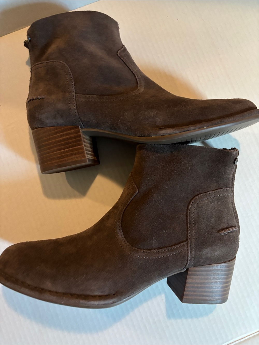 Ugg New without Box Women’s Suede Ankle Boots in Dark Brown Size 8.5 - Picture 4 of 6